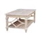 International Concepts Rectangle Josephine Solid Wood Coffee Table with Shelf, 50X26X20, Wood, Unfinished OT-19C - alternate 6